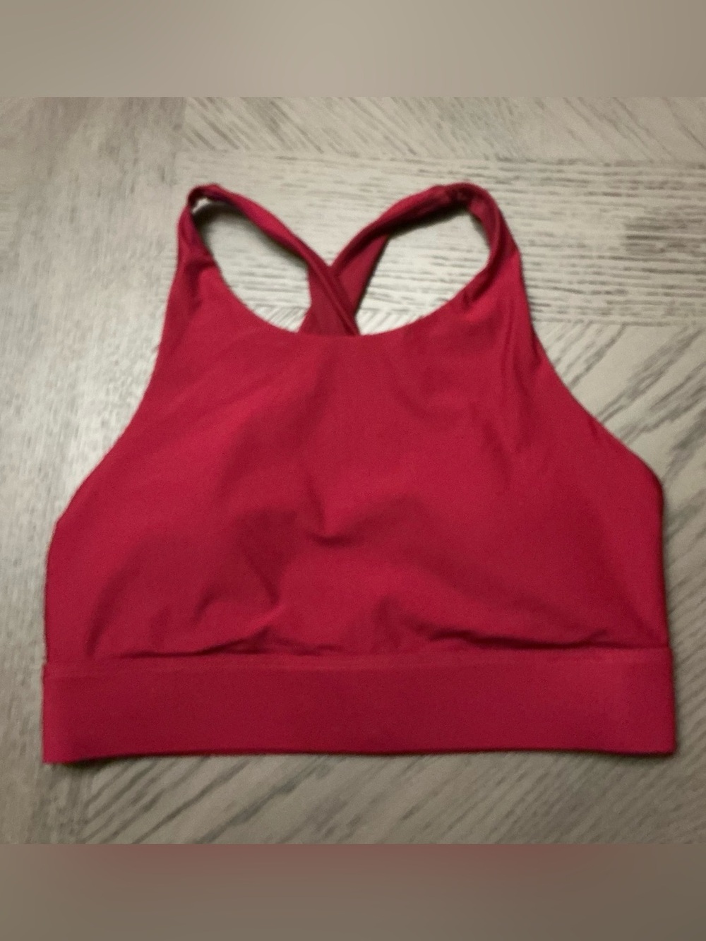 Fabletics No-Bounce High Impact Sports Gym Athletic Bra Burgundy Size Small